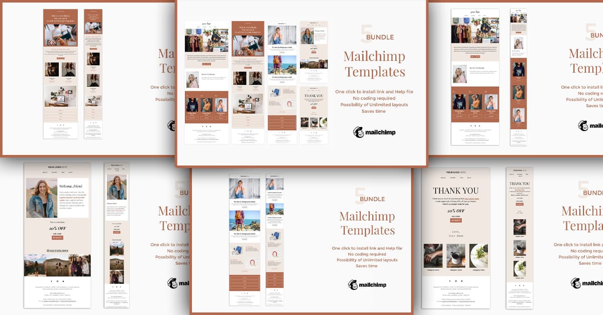 5 Mailchimp Email Templates - Facebook.