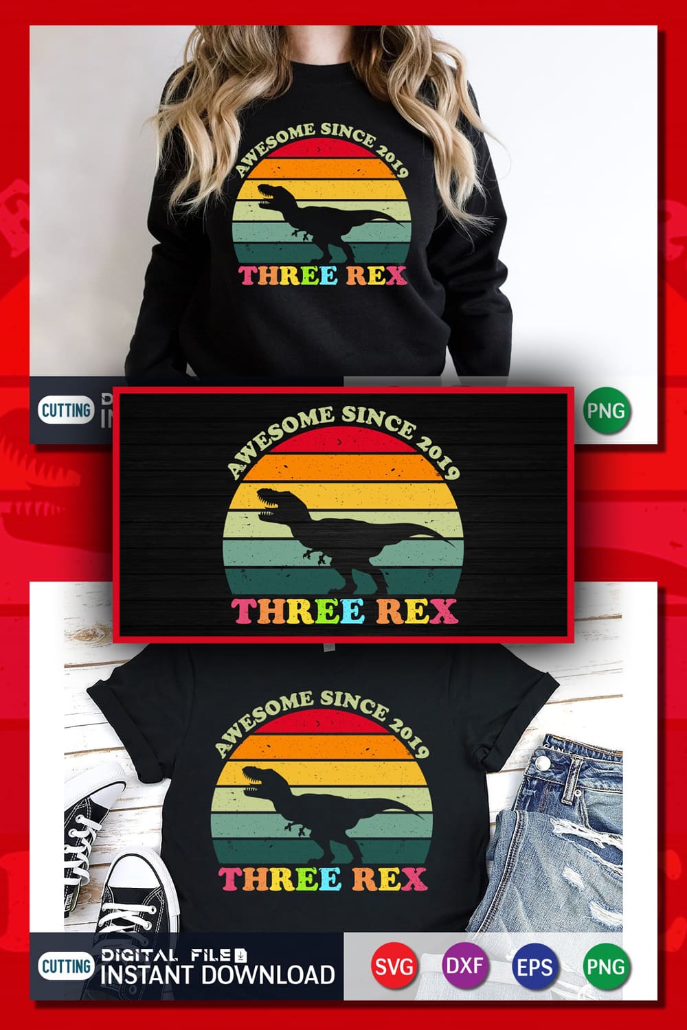 7534208 awesome since 2019 three rex svg pinterest 1000 1500 212