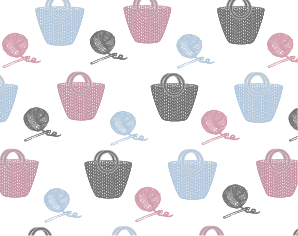 A charming pattern with images of bags.