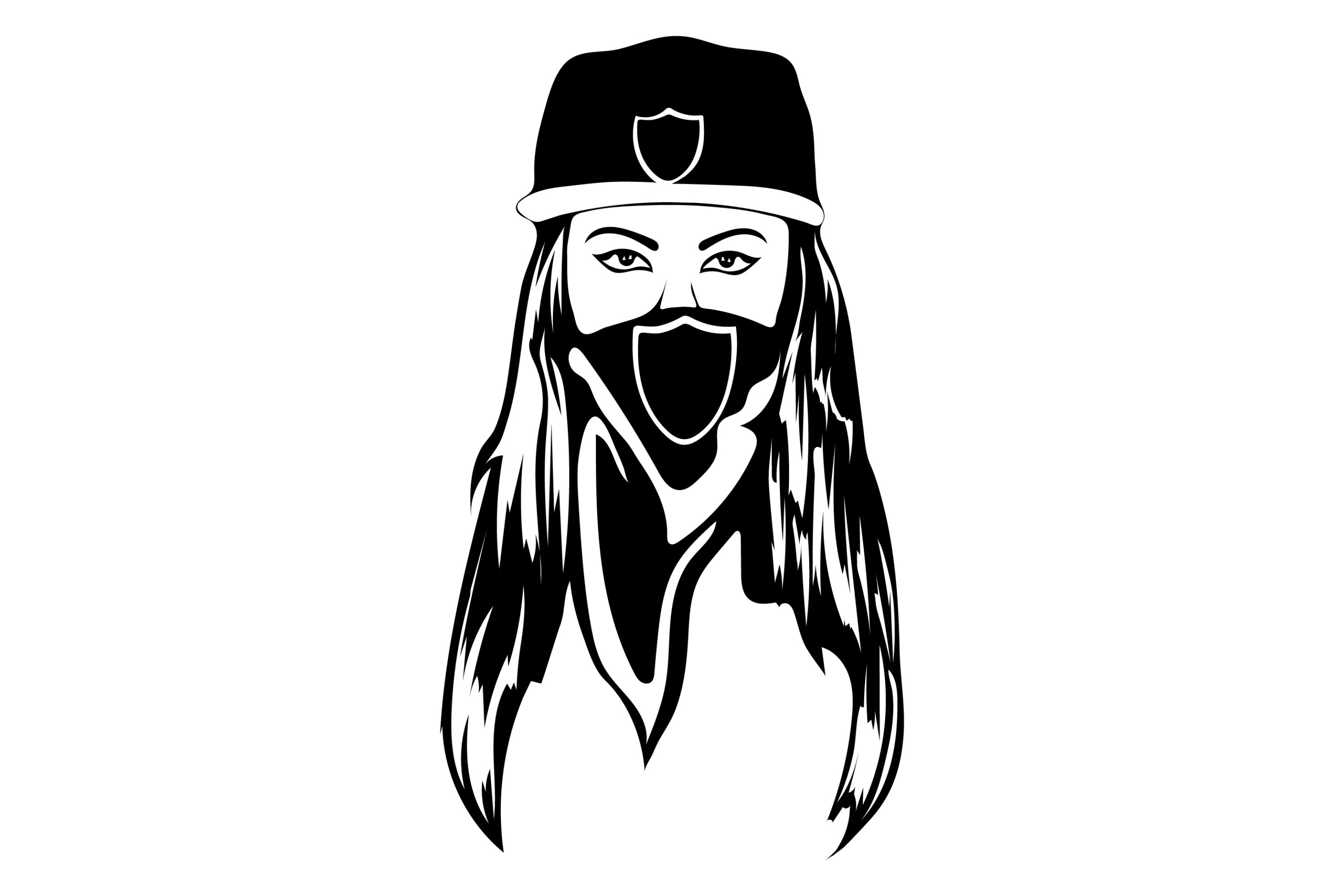 Gangster Girl SVG Design pinterest image.