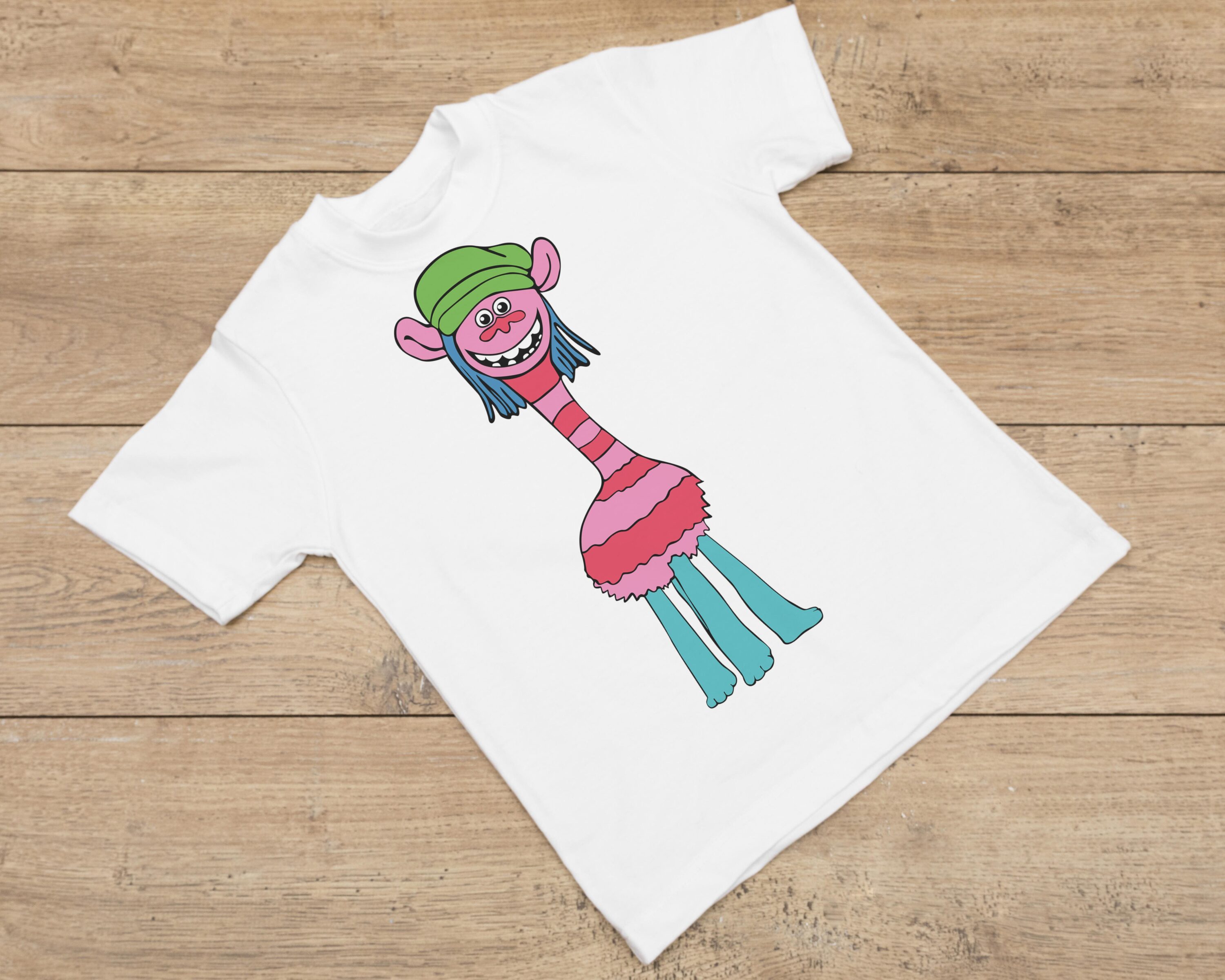 White T-shirt with image of cartoon character - Cooper.