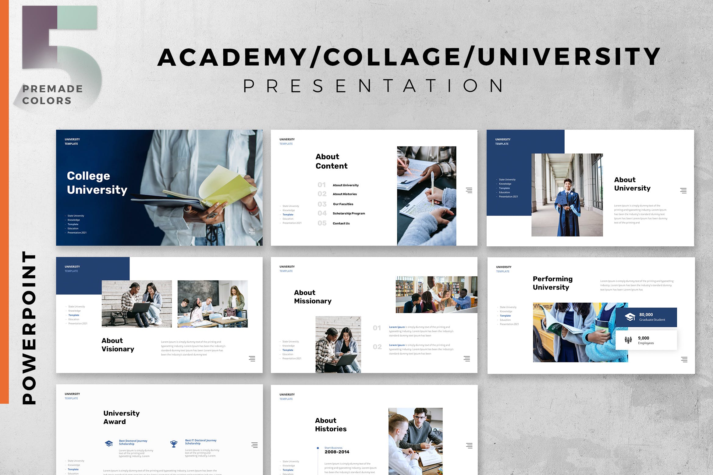 Cover image of Education University Presentation Slide.