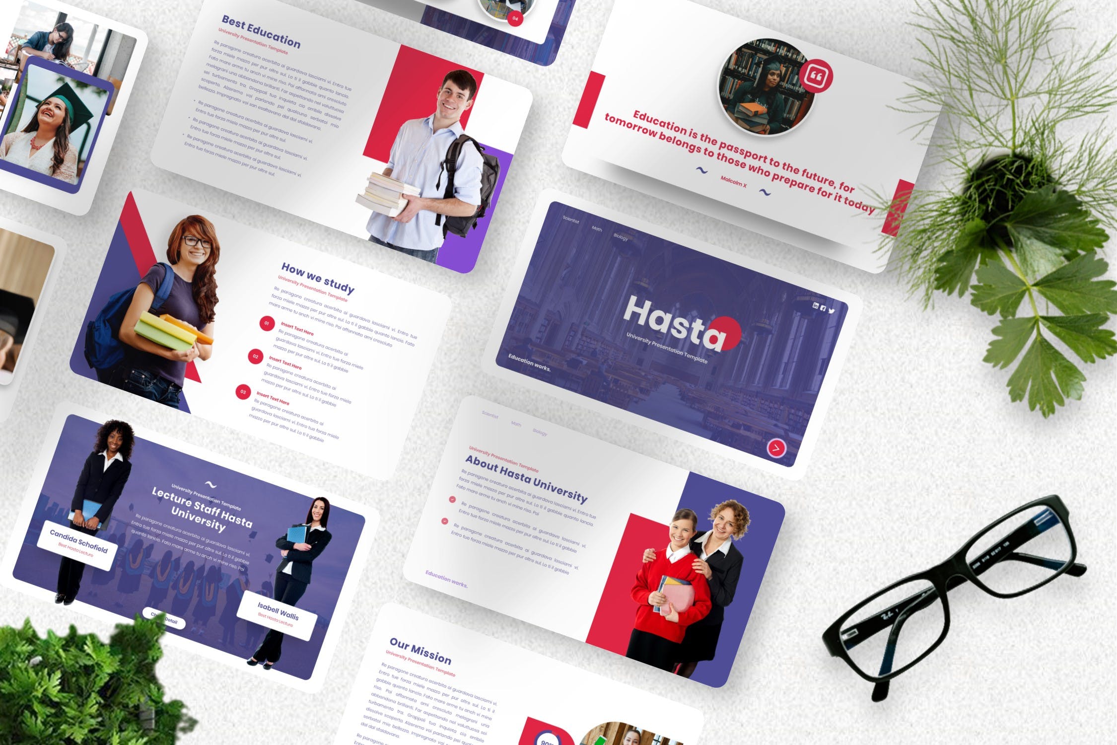 Cover image of Hasta University Powerpoint Template.