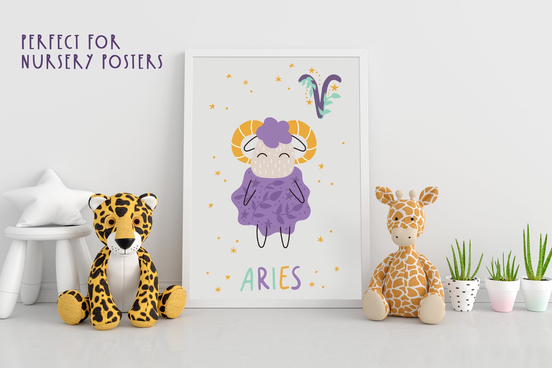 So cute poster with the zodiac sign.