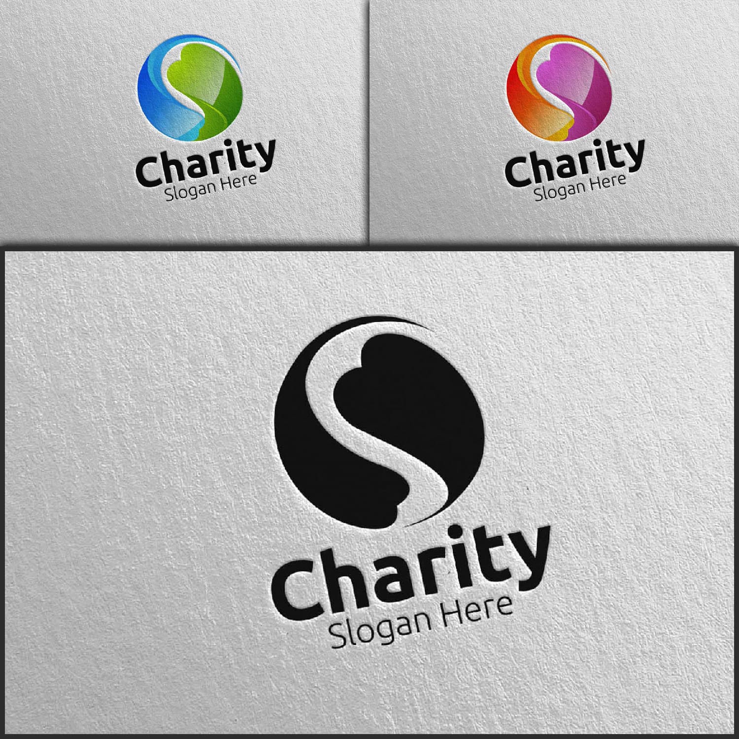 3D Charity Hand Love Logo Design 86 Cover.