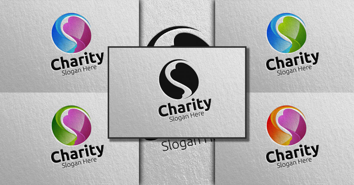 3D Charity Hand Love Logo Design 86 - Facebook.