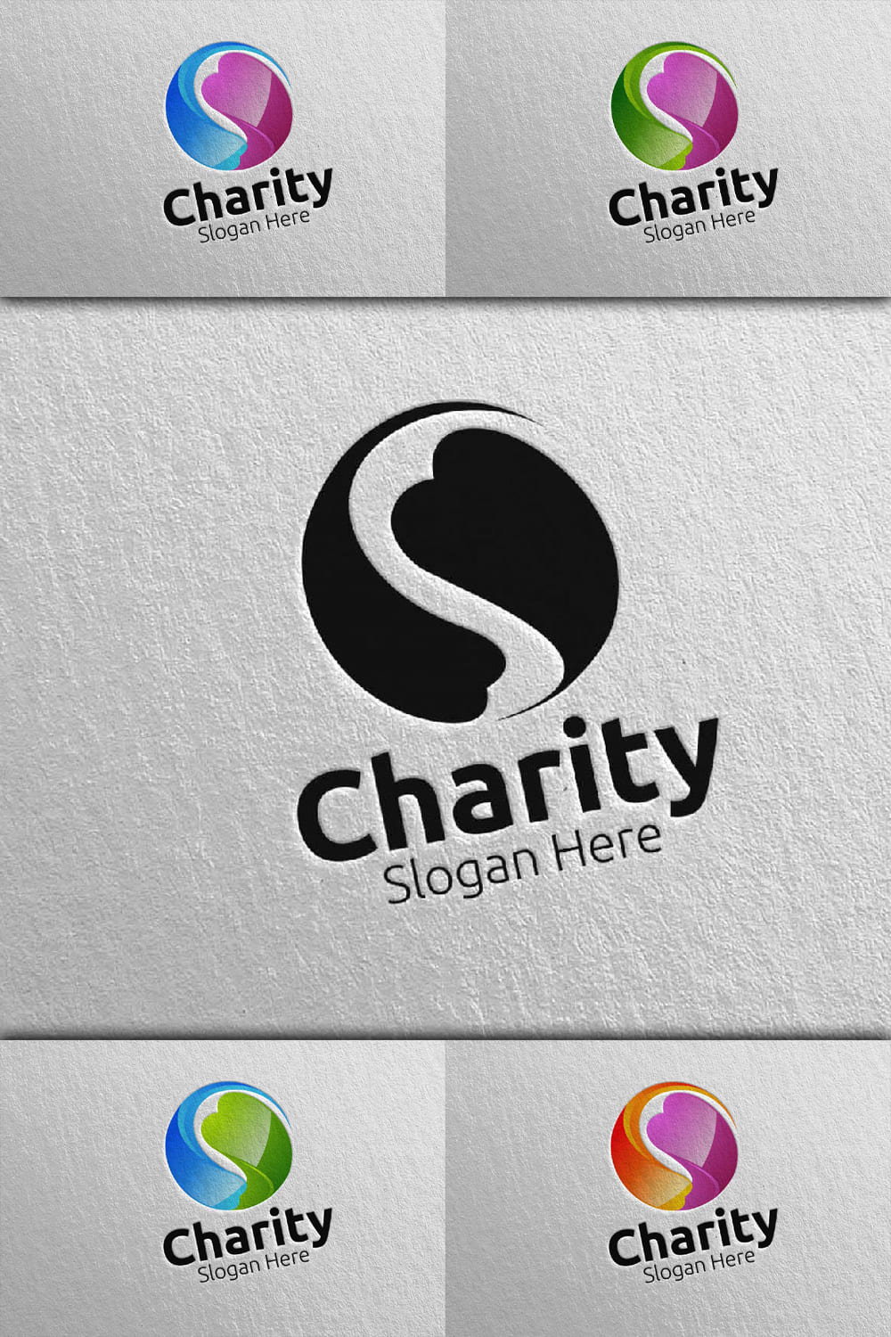 3D Charity Hand Love Logo Design 86 - Pinterest.