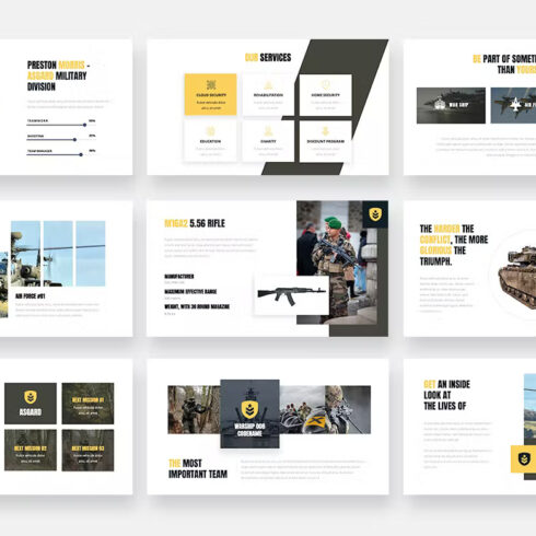 Asgard - Military and Army Powerpoint Template | MasterBundles