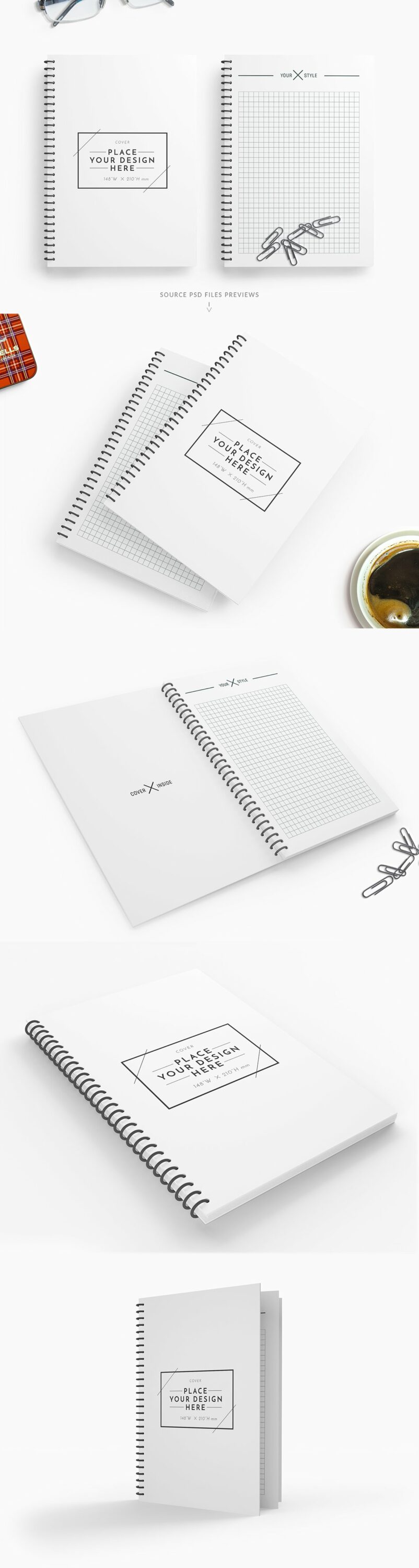 Collection of A5 notepad images with amazing design.