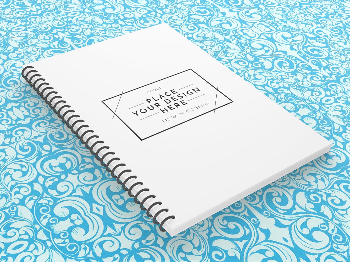 Picture of a a5 notebook with wonderful design.