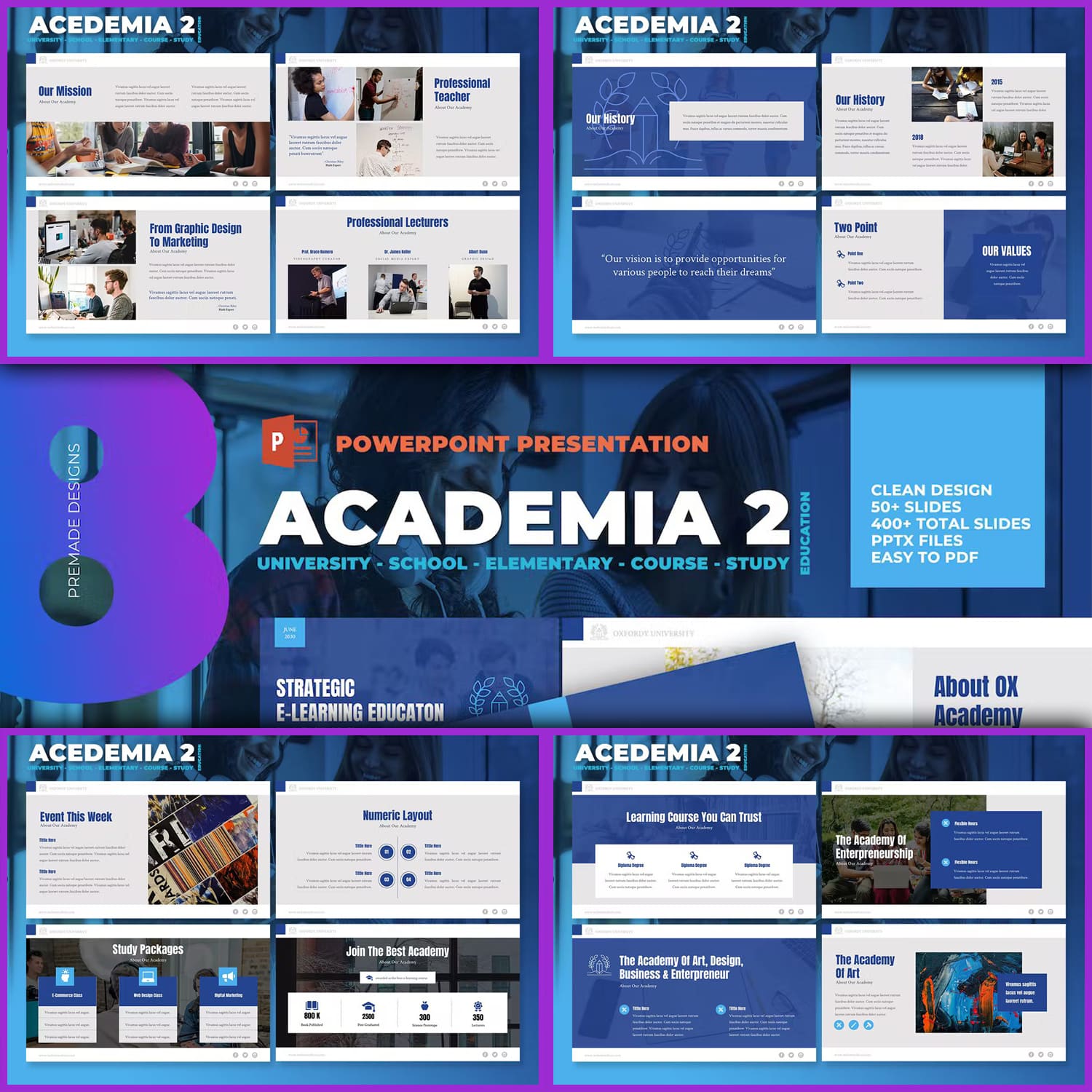 Academia - University School PowerPoint Template.