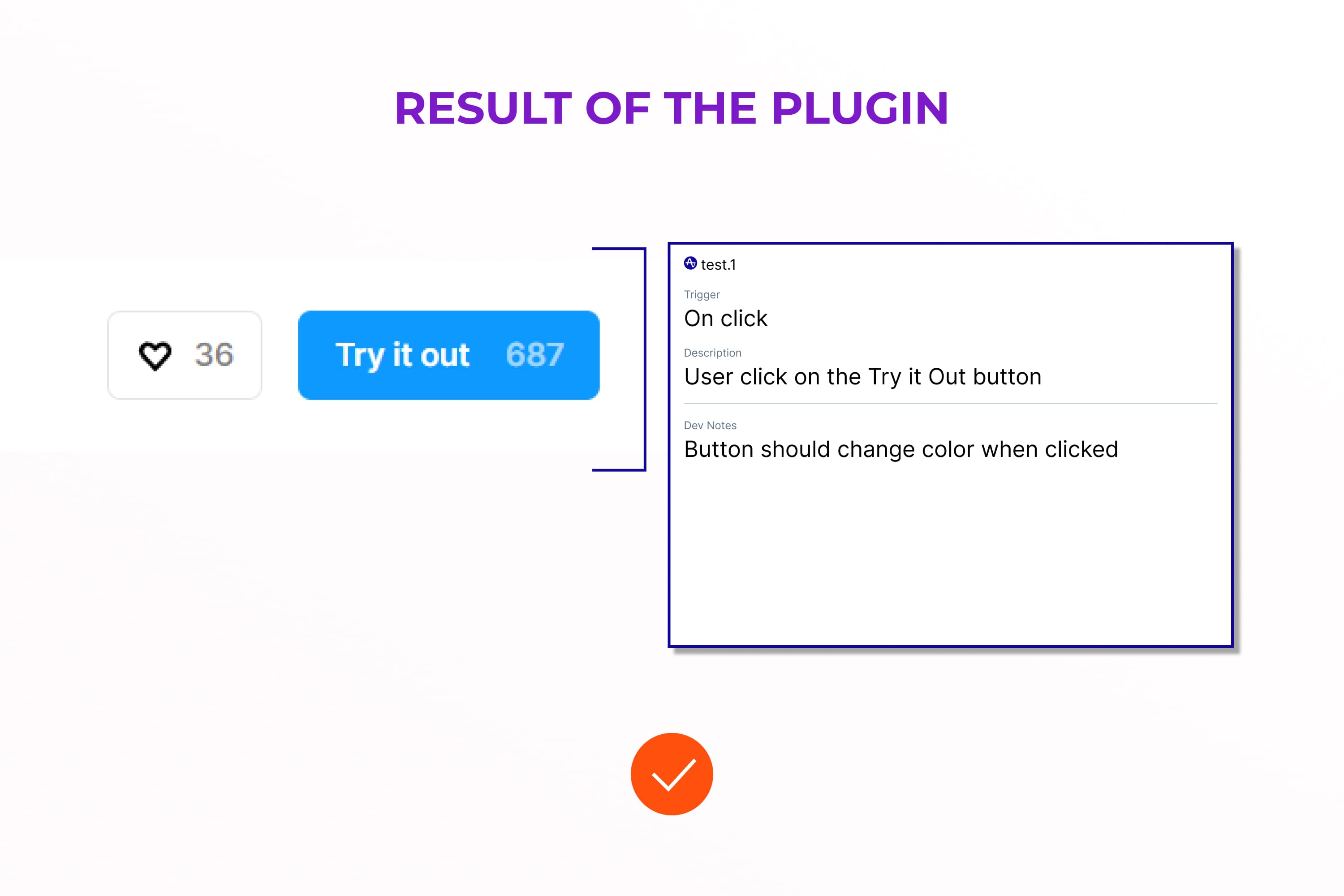 Screenshot Result of the plugin