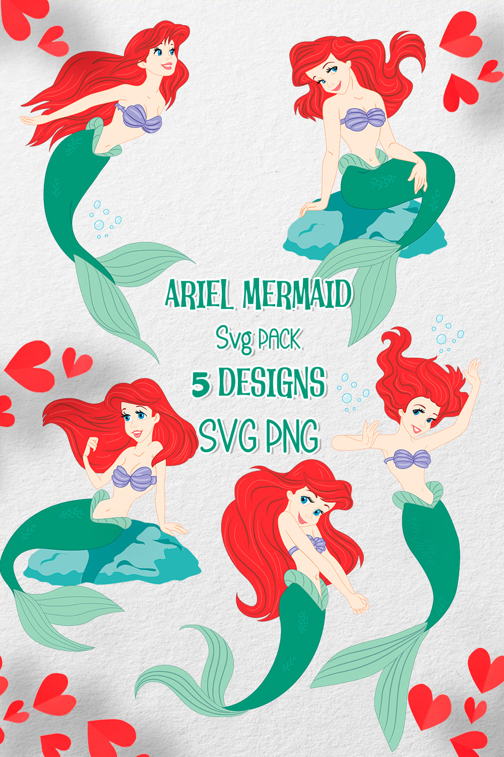 Ariel Mermaid Svg - Pinterest.