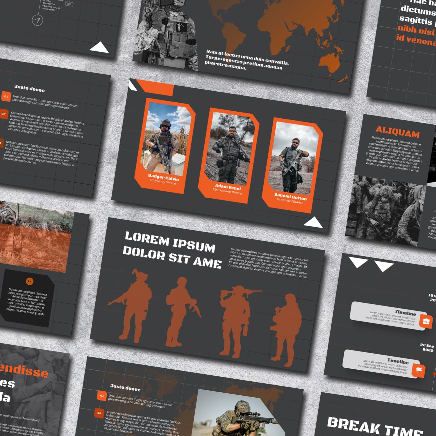 Army Training Powerpoint Template Cover.