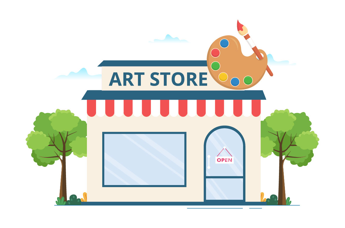 Irresistible image with art supply store.
