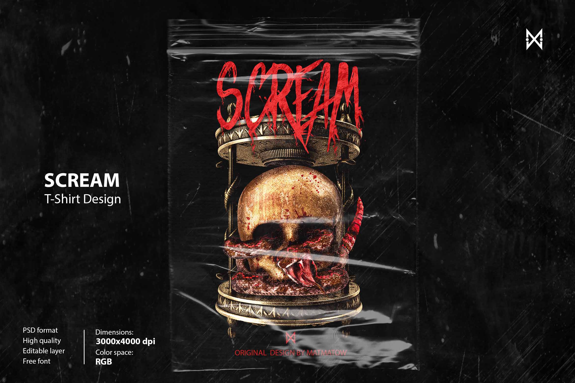The Scream - Graphic T-shirt Design (Streetwear Style)