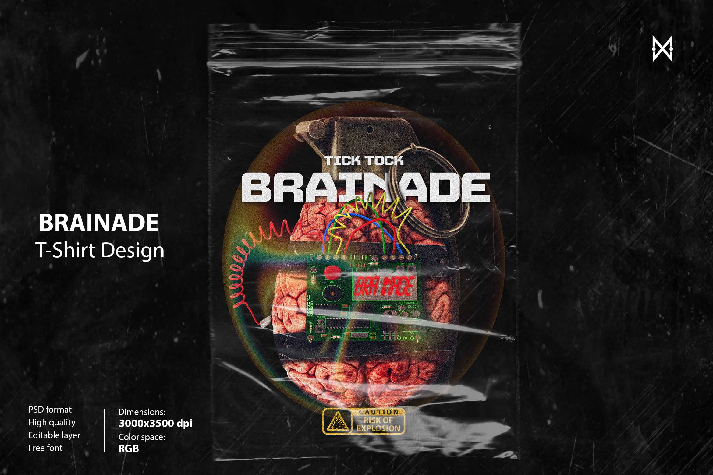 Brainade – Graphic T-shirt Design (Streetwear Style)