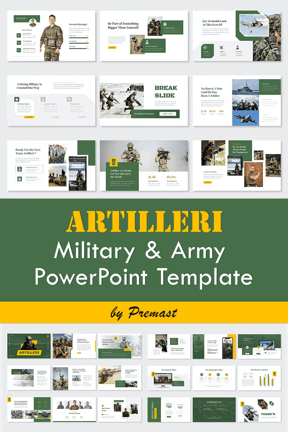 Artilleri — Military & Army PowerPoint Template - Pinterest.