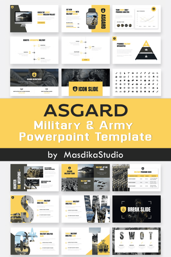 Asgard - Military and Army Powerpoint Template – MasterBundles