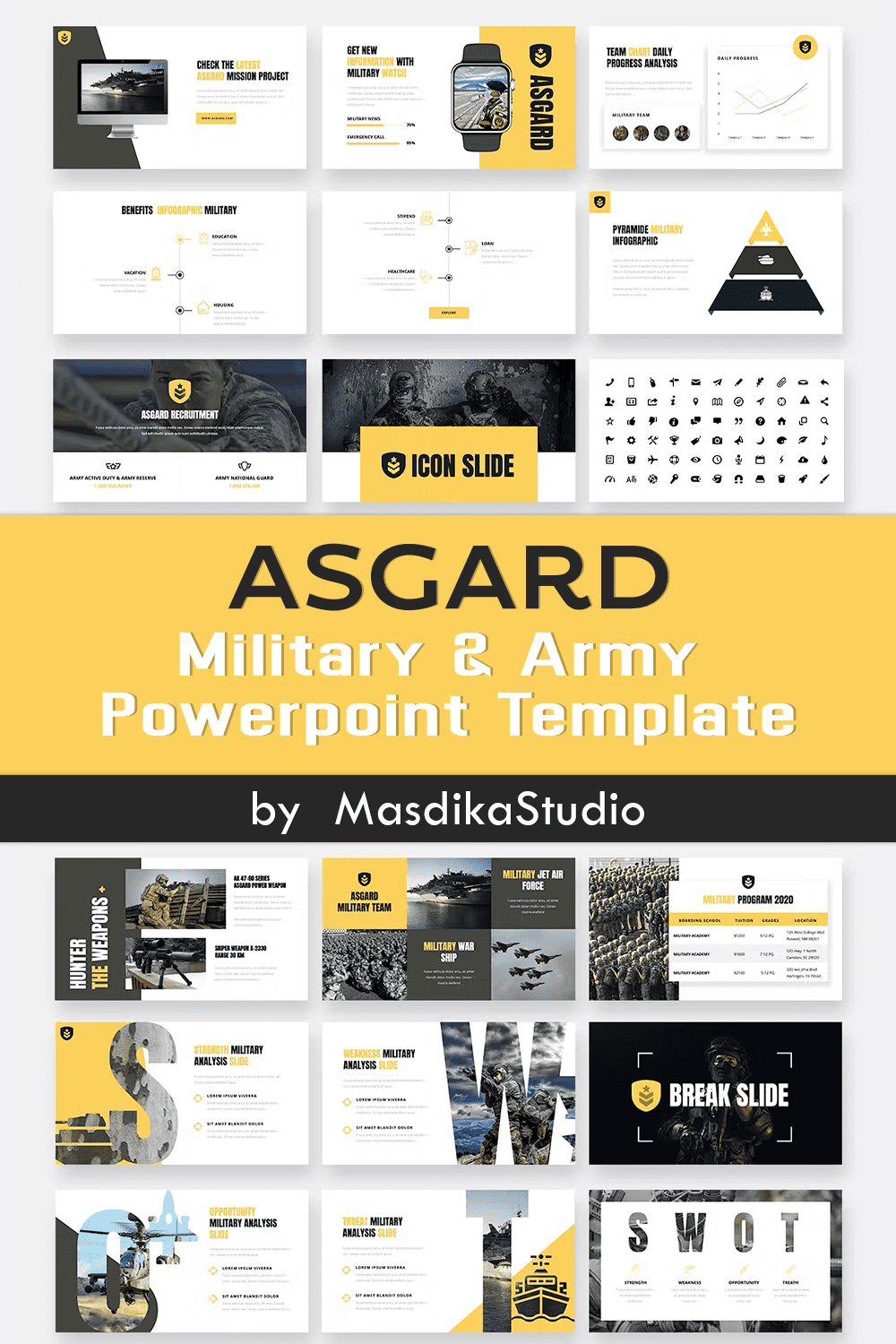 Asgard - Military and Army Powerpoint Template - Pinterest.