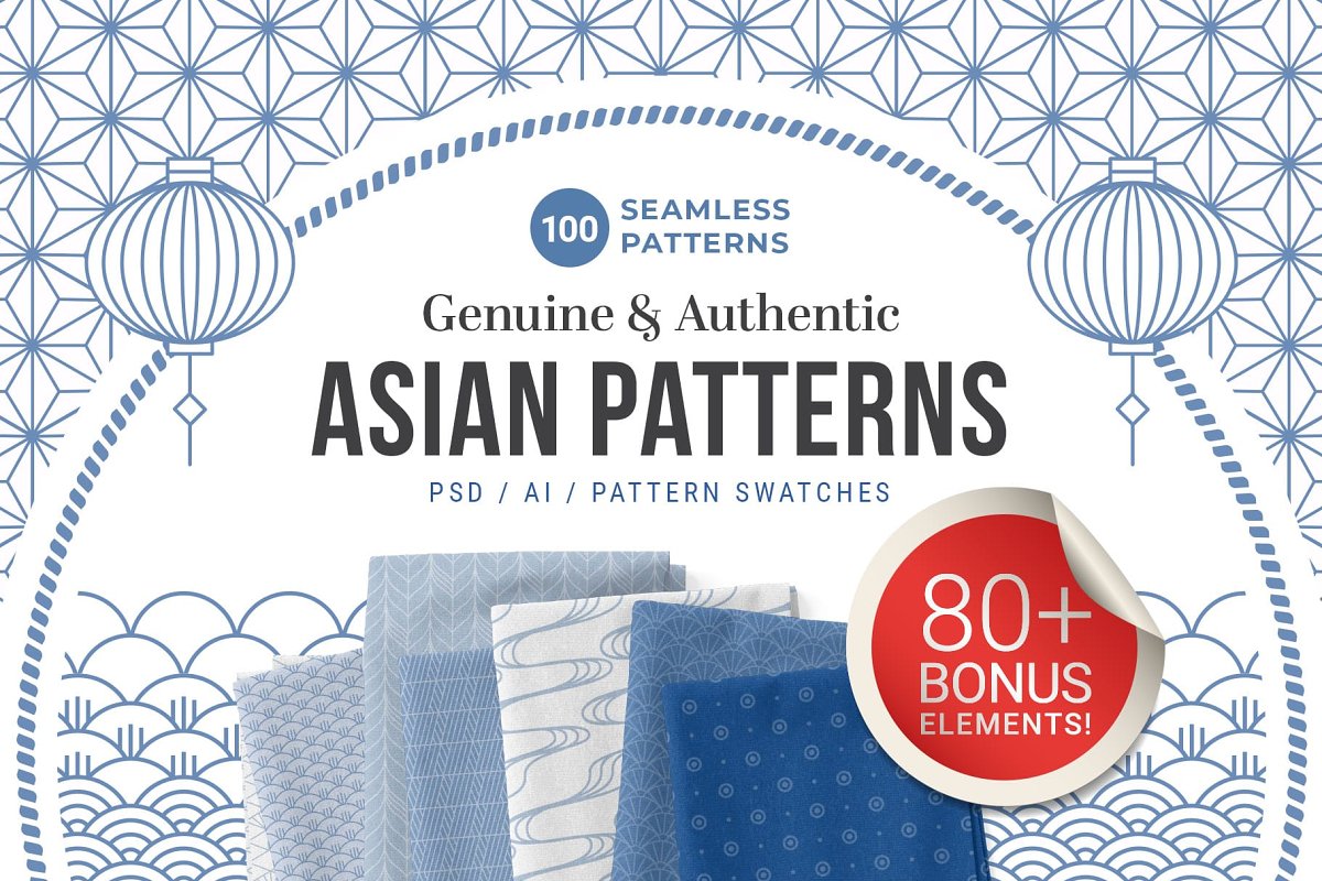 Cover image of 100 Asian Patterns.