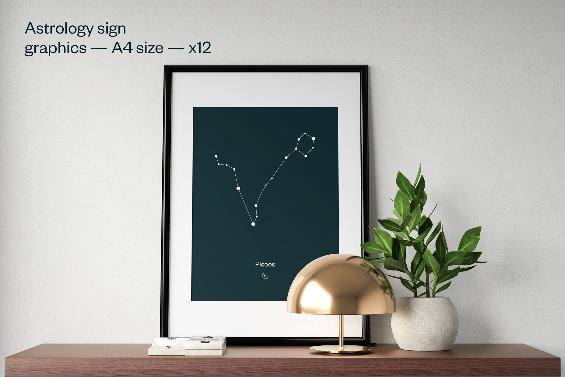 Cool home poster with the astrology sign.