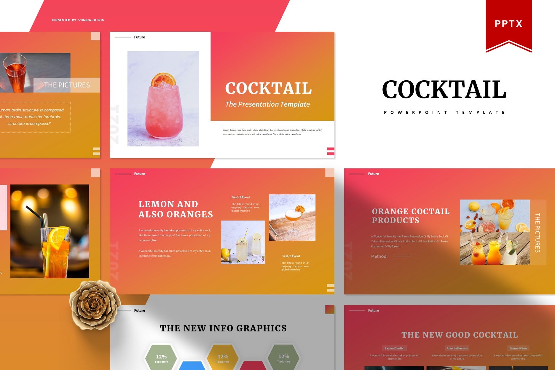 Cover image of Cocktail | Powerpoint Template.