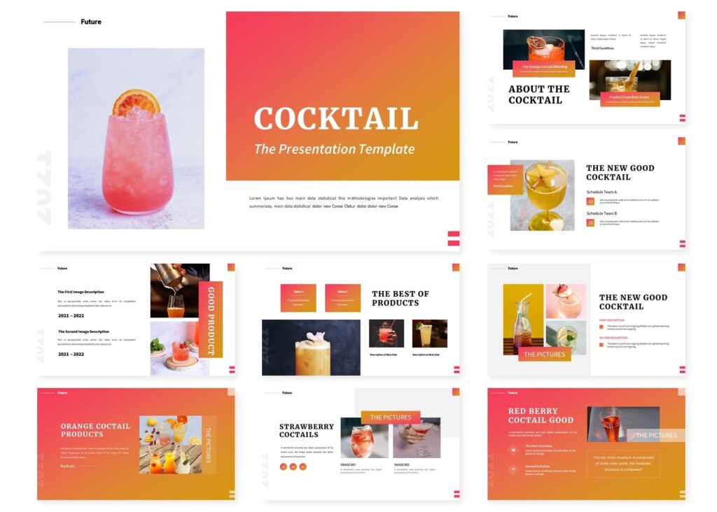 Cocktail Powerpoint Template Masterbundles 5838