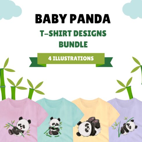 Baby Panda Svg T-shirt Designs Bundle.