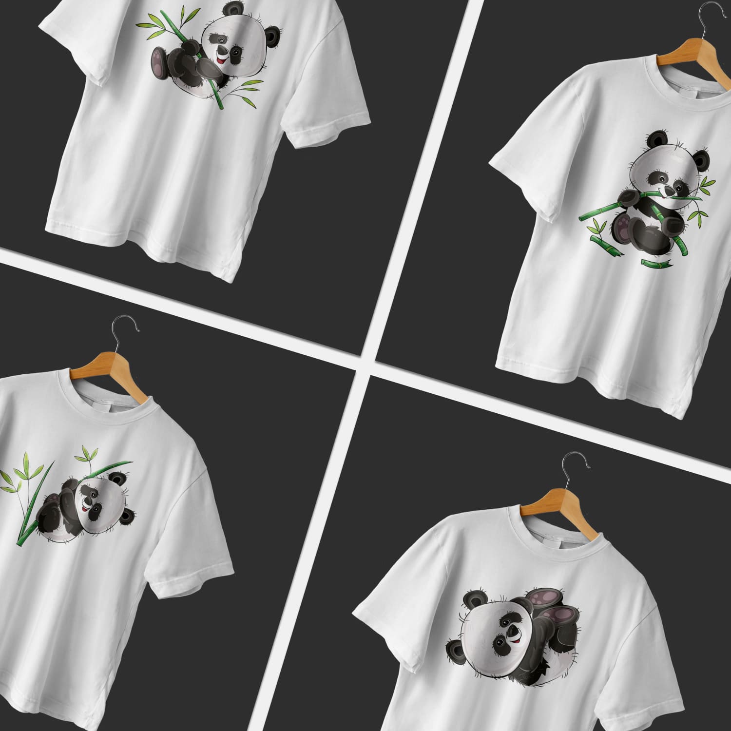 Baby Panda Svg T-shirt Designs Bundle Cover.