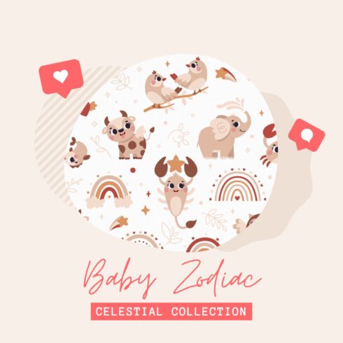 Baby Zodiac. Celestial collection.