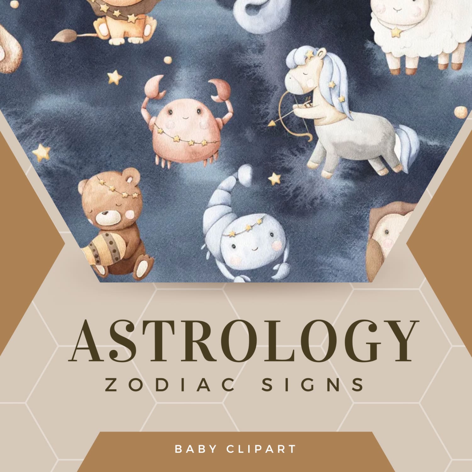 Baby Zodiac Signs Clipart - main image preview.