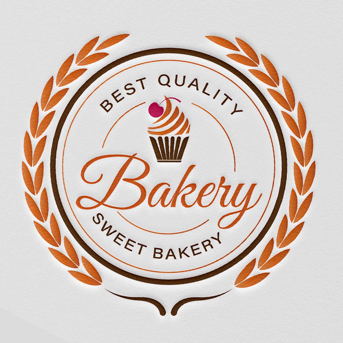 Bakery logotype in orange style.