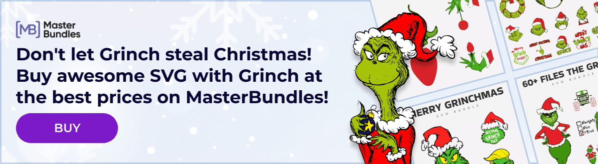 Banner with Grinch.