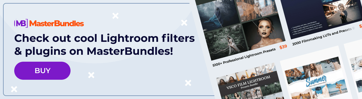 Banner for Lightroom filters & plugins.