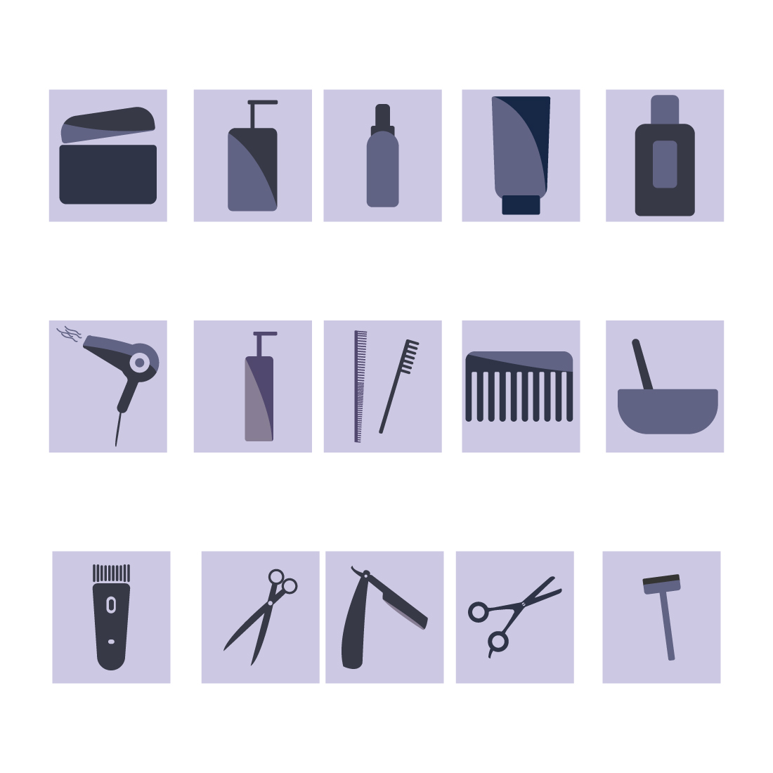 Barber Shop Icons Set Graphics cover image.