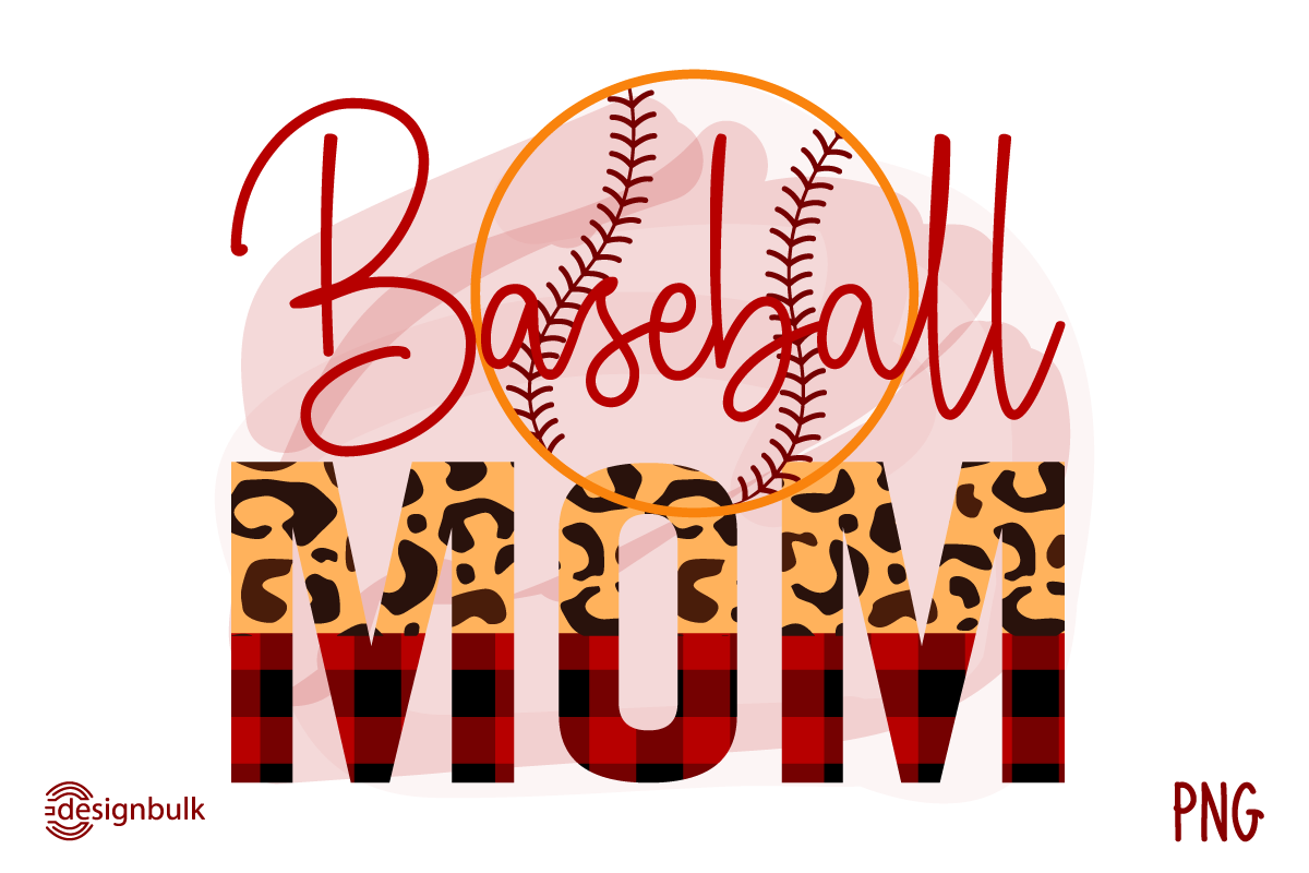 Gorgeous image of a baseball and the words "Mom".