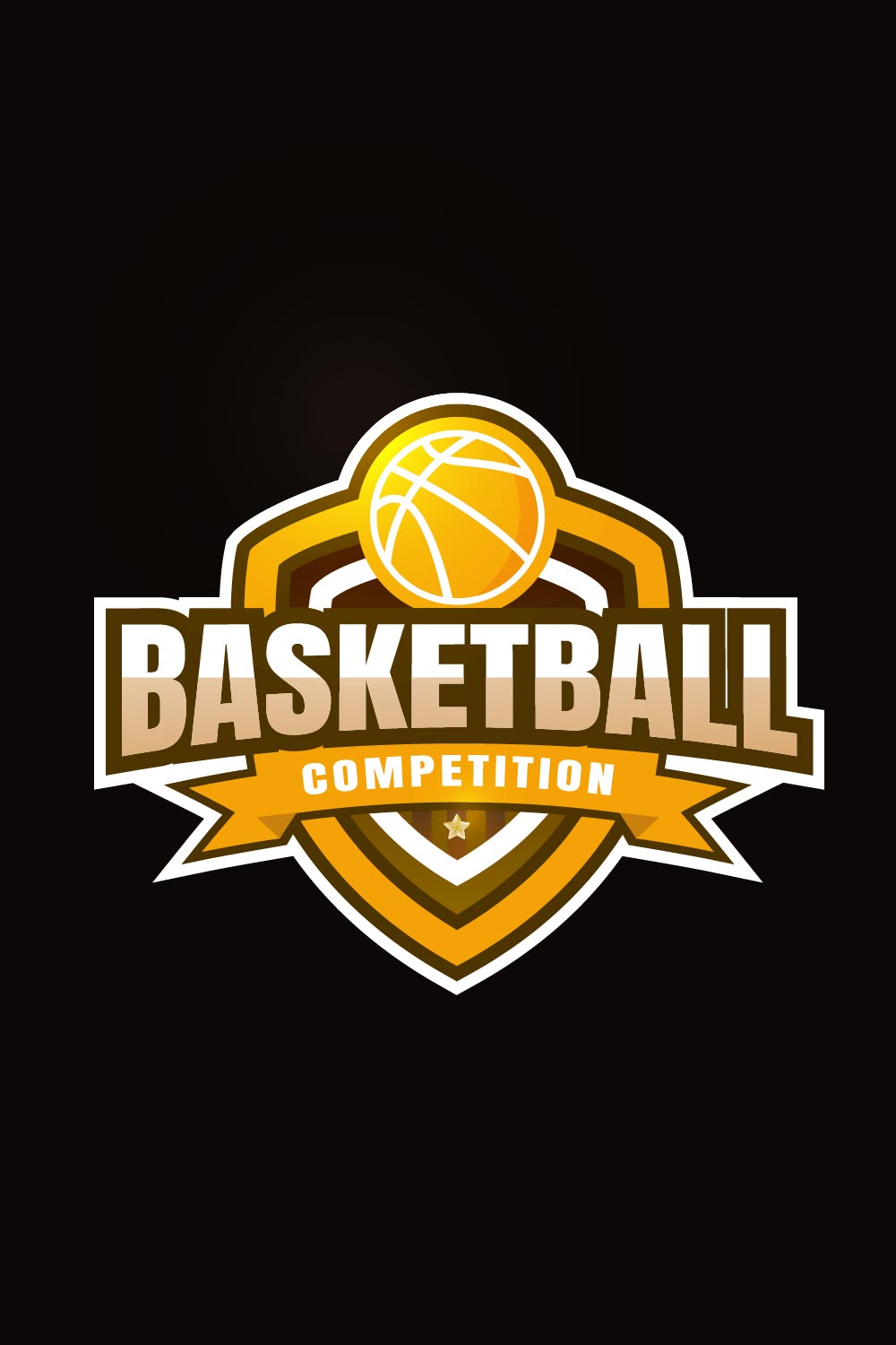 Logo Emblem of Basketball Competition pinterest image.