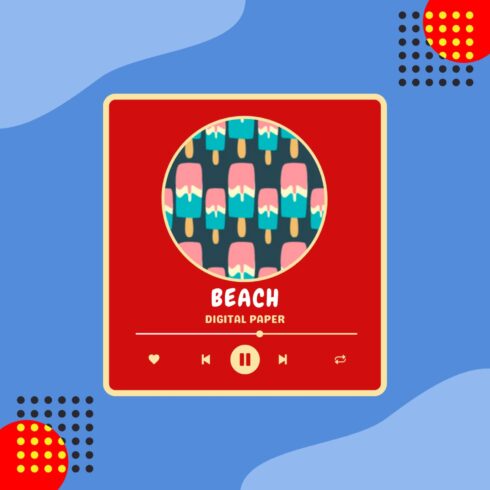 Beach digital paper - main image preview.