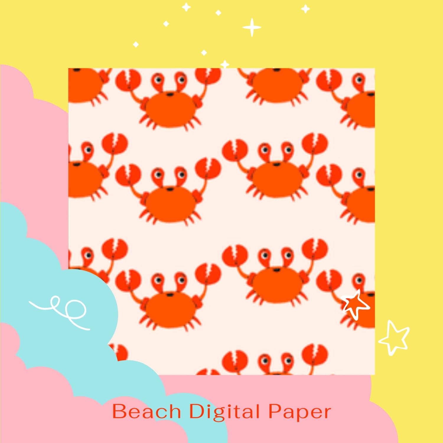 Beach digital paper - main image preview.