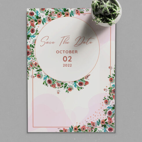 Beautiful Wedding Invitation Card Design Template - main image preview.