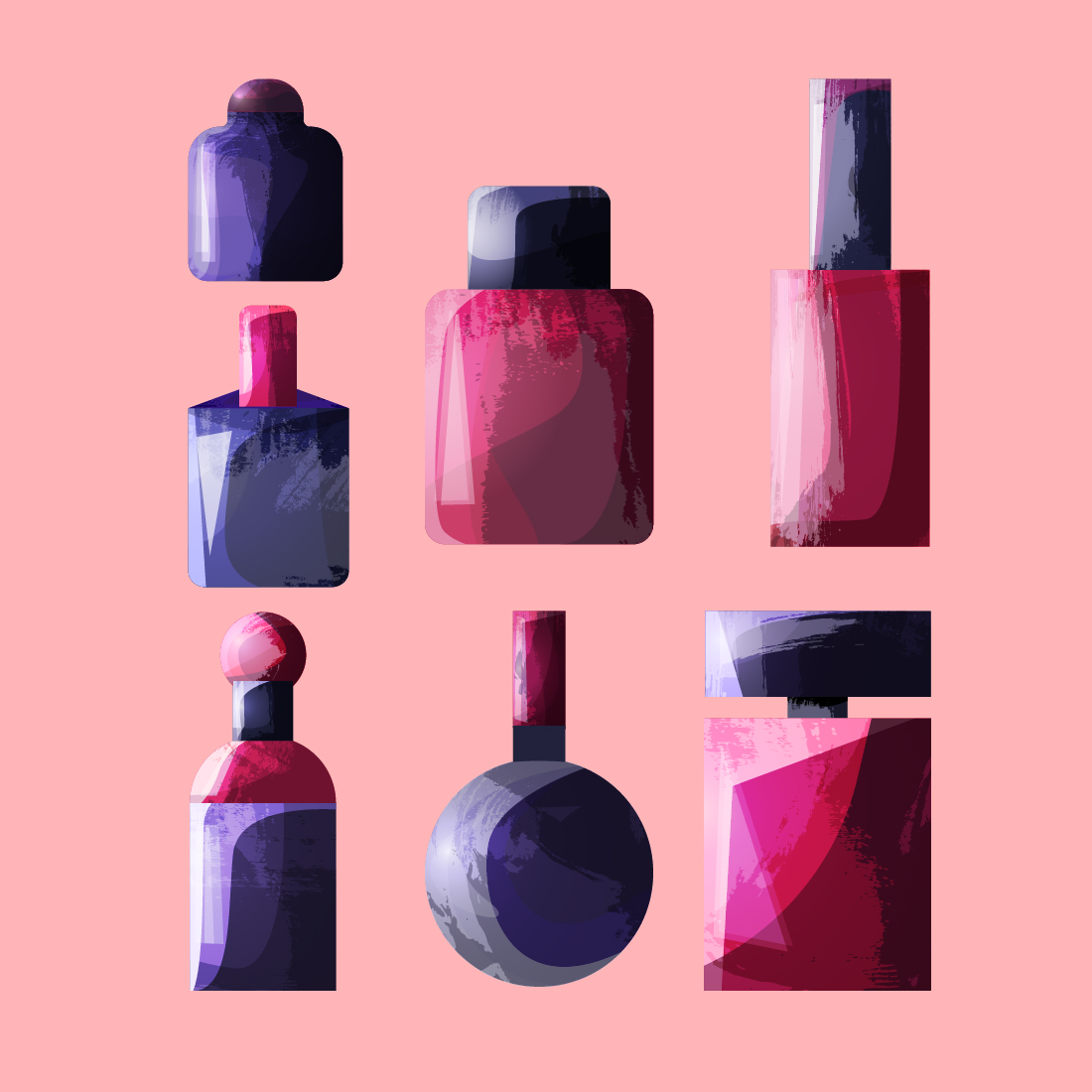 Perfume Packaging Illustrations cover image.