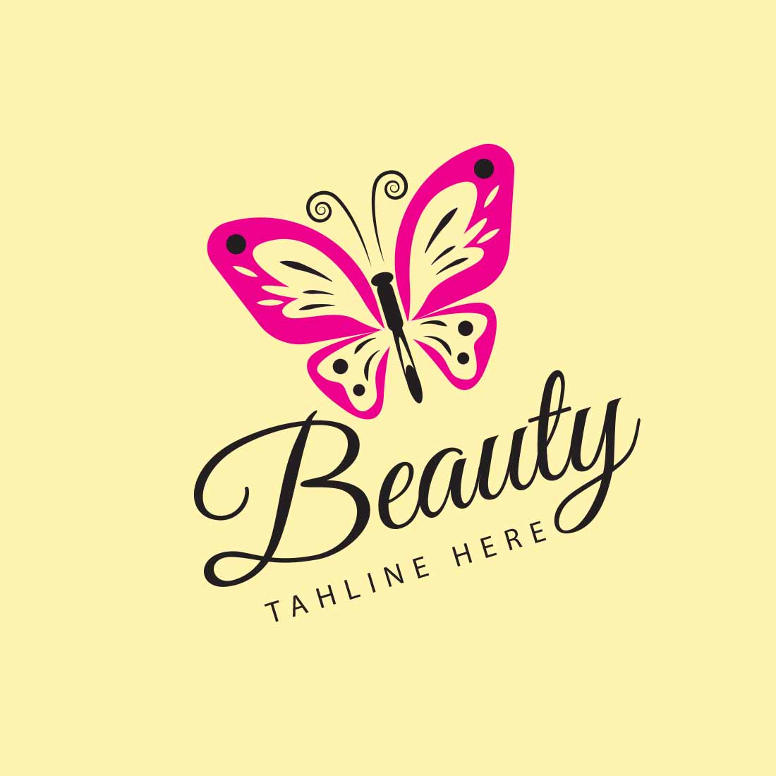 Creative Beauty Salon Logo Template cover image.