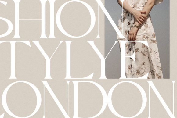 White lettering "Fashion Style London" in serif font on a gray background against a beautiful image.