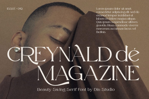 White lettering "Creynald de Magazine" in serif font against a beautiful image.