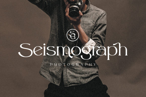 White lettering "Seismograph" in serif font against a beautiful image.