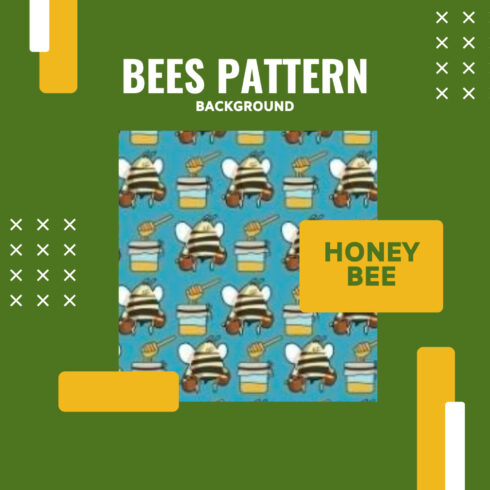 Bees Pattern. Bees Background. Honey Bee.