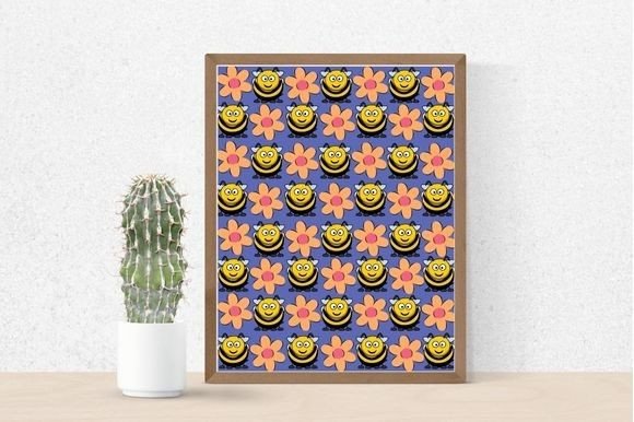Decorate your space with this cozy bees patterns.