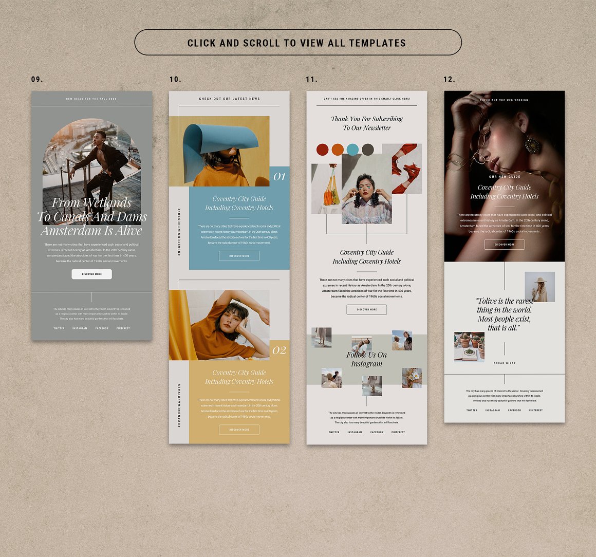 Cover with images of an adorable newsletter template.