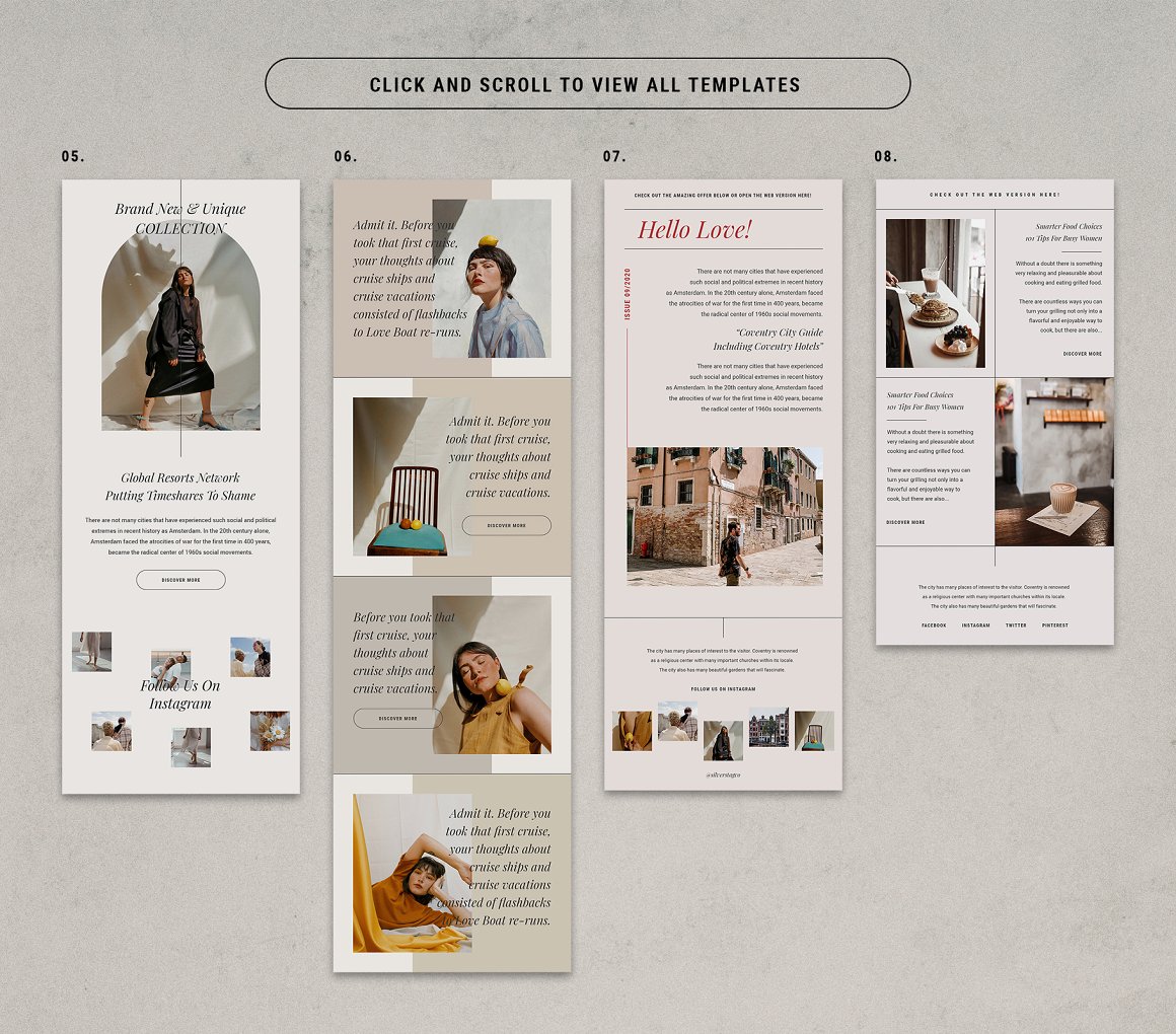 Bundle with an image of a wonderful newsletter template.